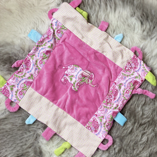 Pink Elephant Crinkle Comforter
