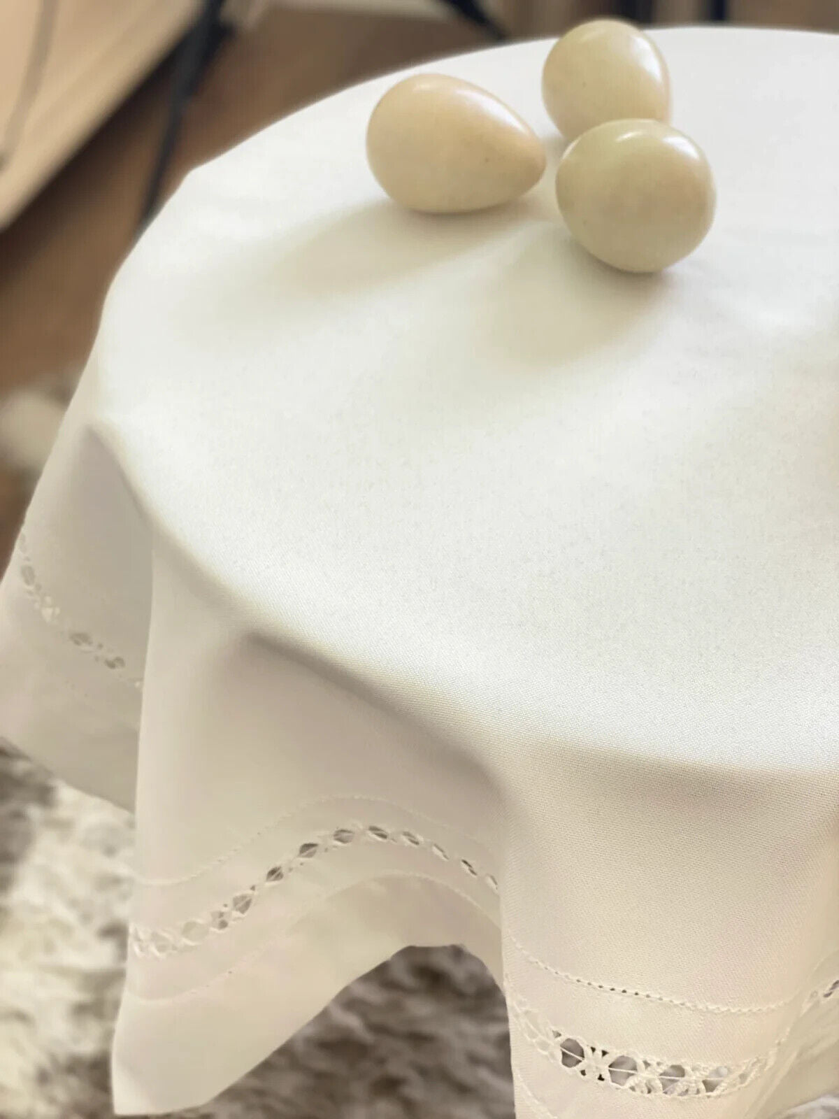 Cutwork White Tablecloth - Small