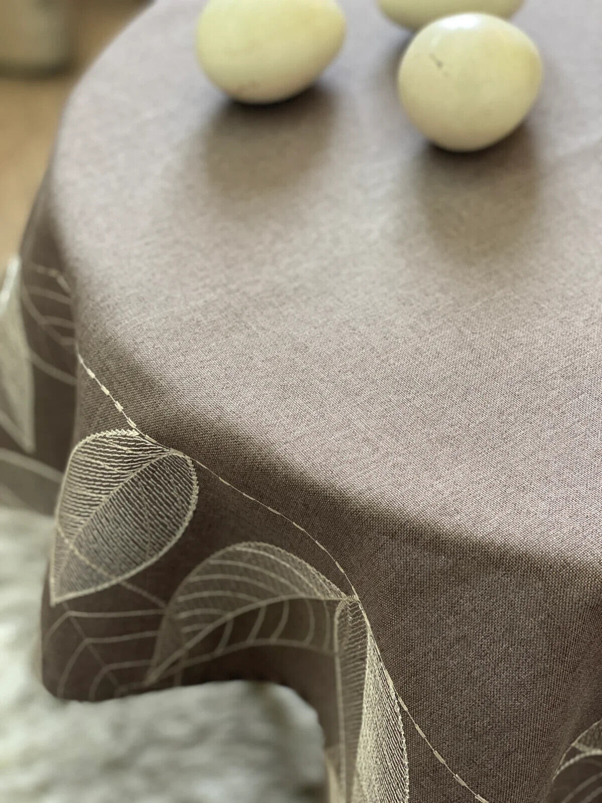 Beech Leaf Embroidered Tablecloth
